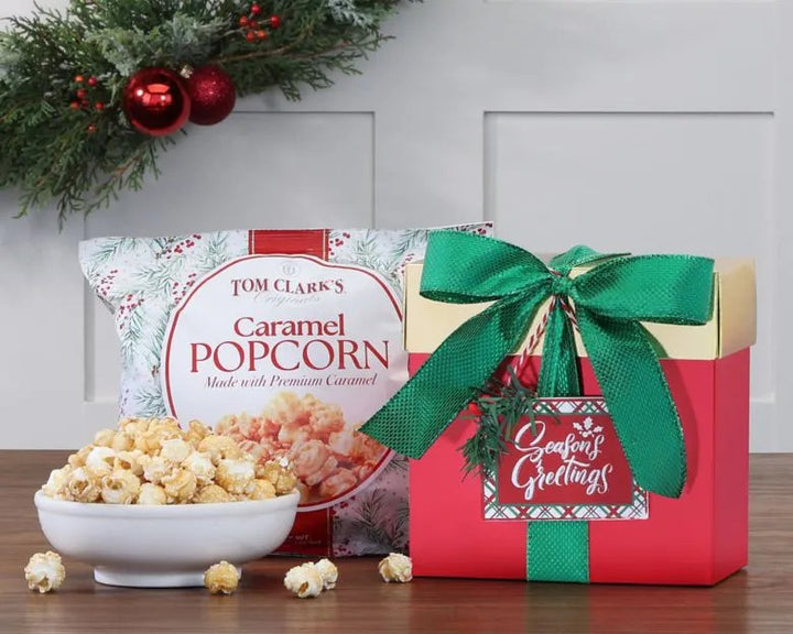 Season's Greetings Caramel Popcorn Gift Box