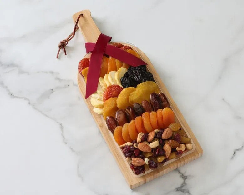 Dried Fruit and Nuts - Wine Bottle Cutting Board