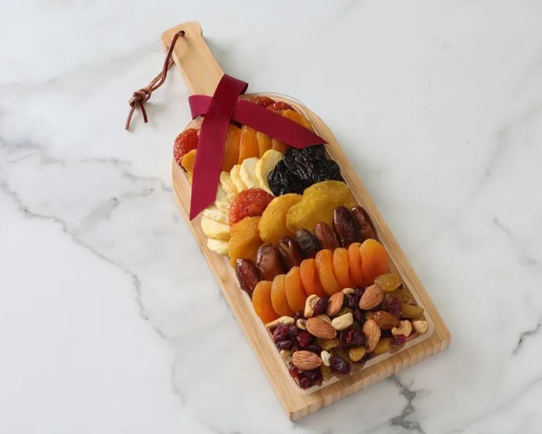 Dried Fruit and Nuts - Wine Bottle Cutting Board
