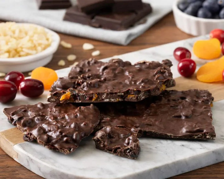 Dark Chocolate Crispy Fruit Bark - Nut Free