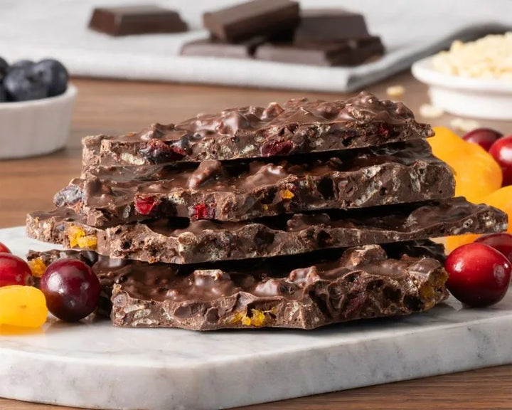 Dark Chocolate Crispy Fruit Bark - Nut Free