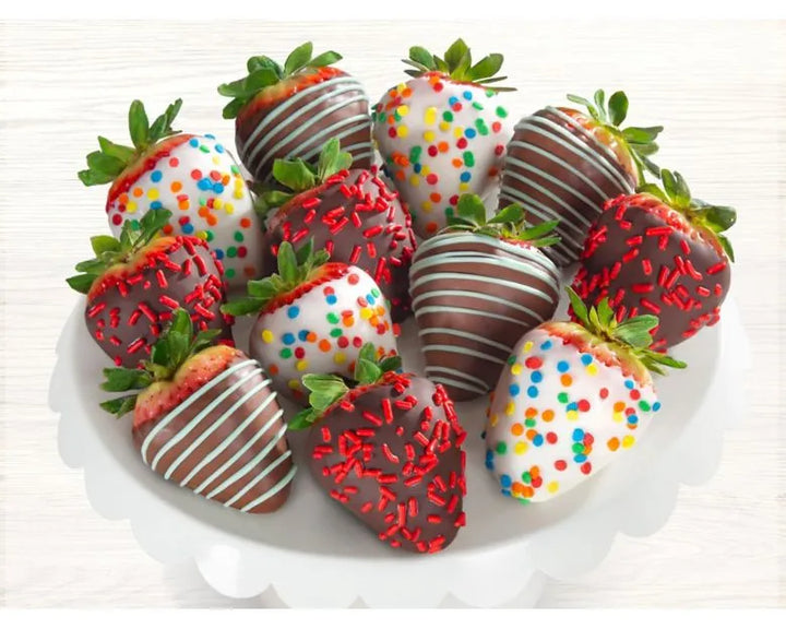 Birthday Dipped Strawberries (full dozen)